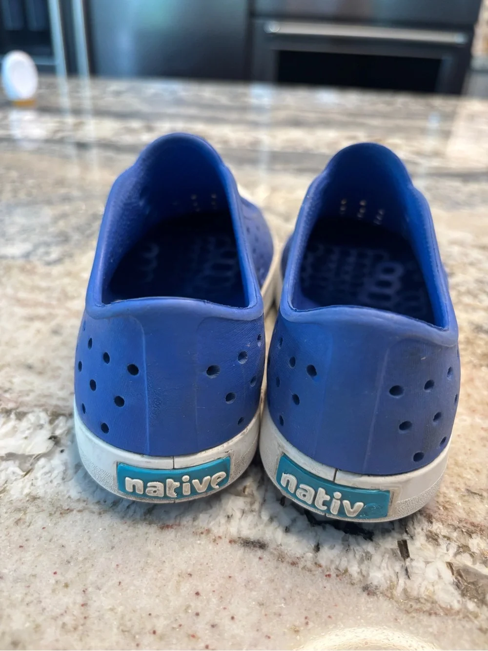 Native Blue Slip-On Perforated Water-Friendly Loafers size 12